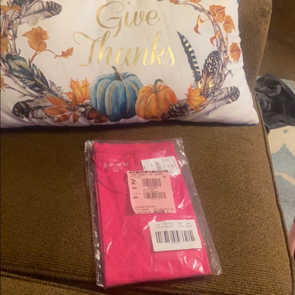 NWT Hot pink girlfriend tee